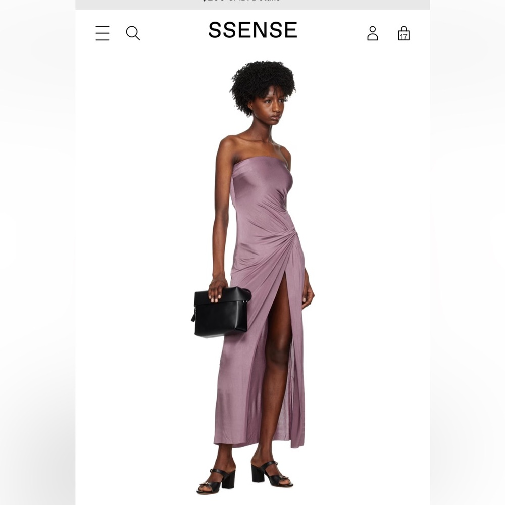 Purple midi dress with slit - worn once
